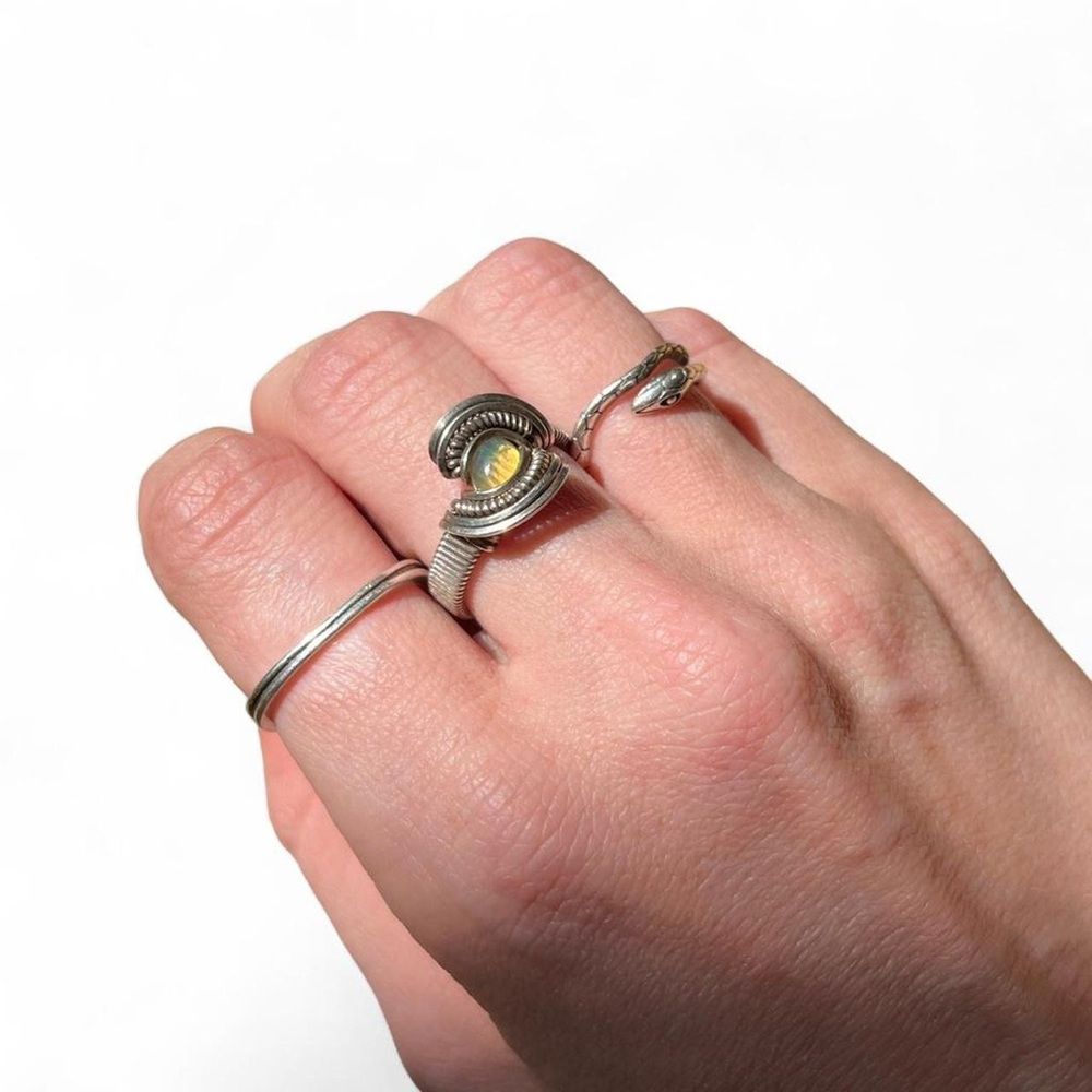 Moonstone wrap wrap ring